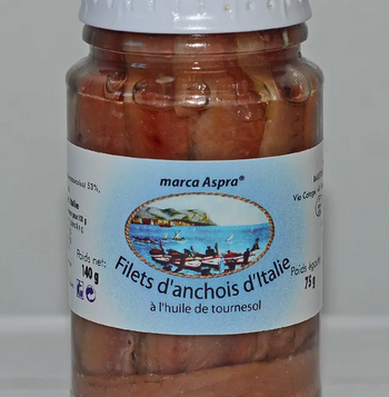 Filets d'anchois  à l'huile de tournesol PPR