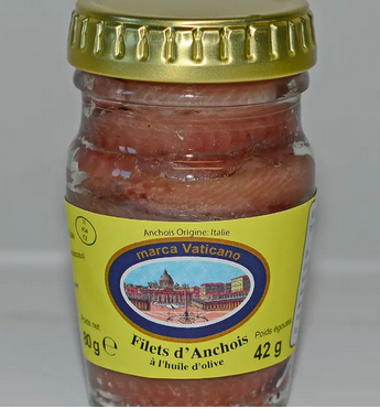 Filets d'anchois à l'huile d'olive "Vaticano" PPR